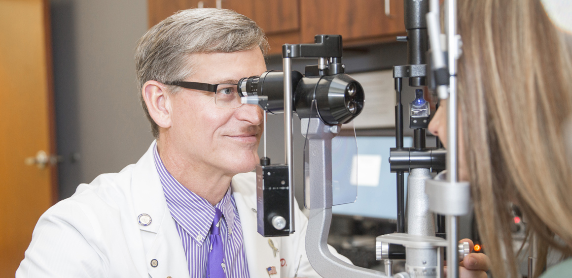 TTUHSC Ophthalmology Physician with patient