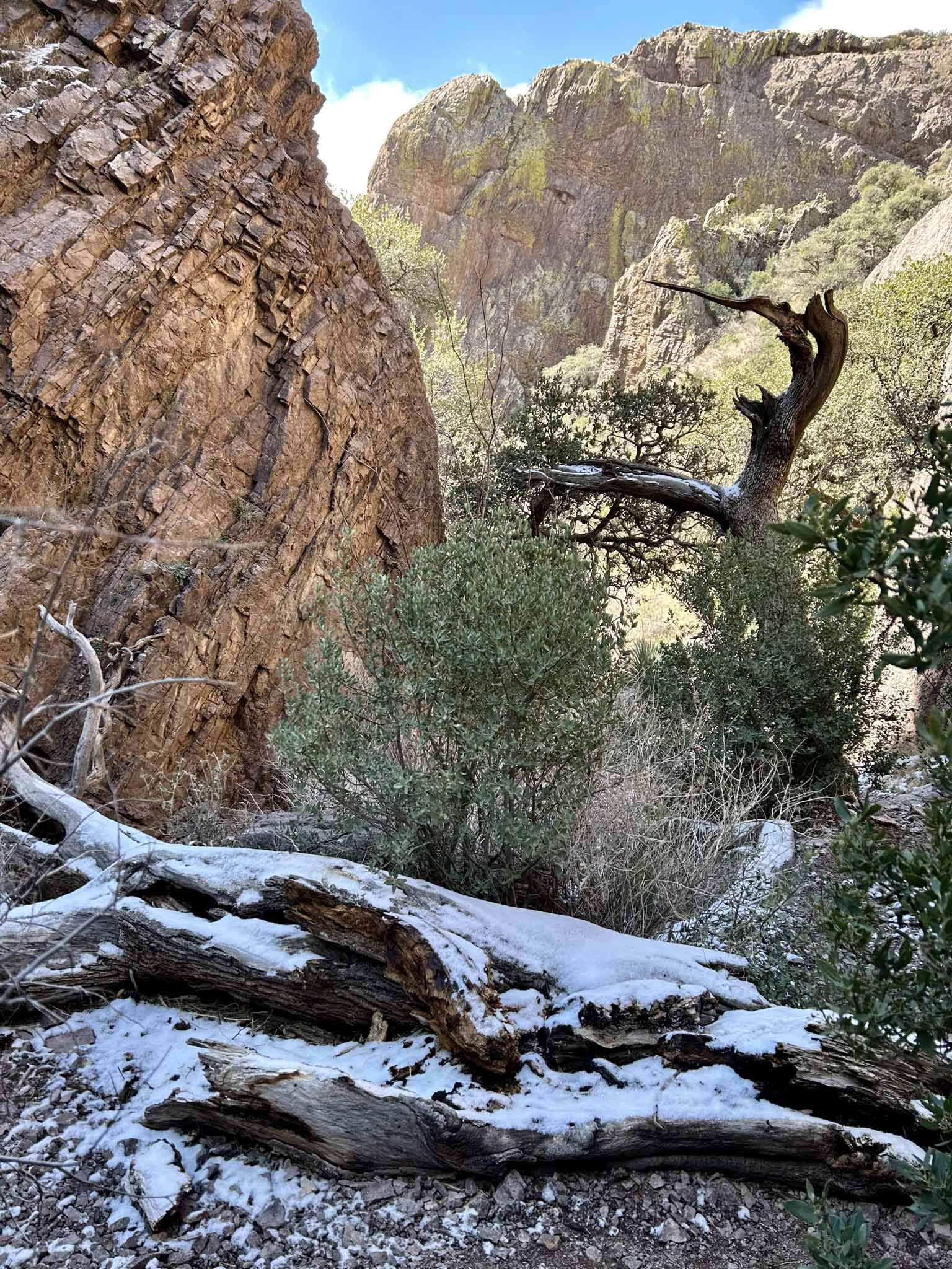 snow and mountains