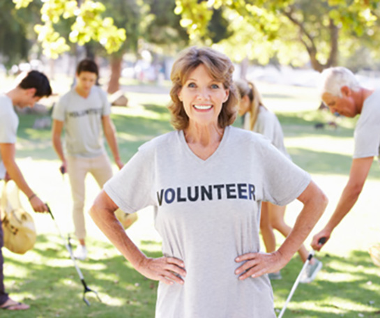 Picture Collage of older adults being involved in community events.