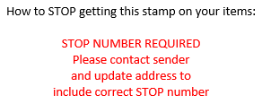 STOP stamp