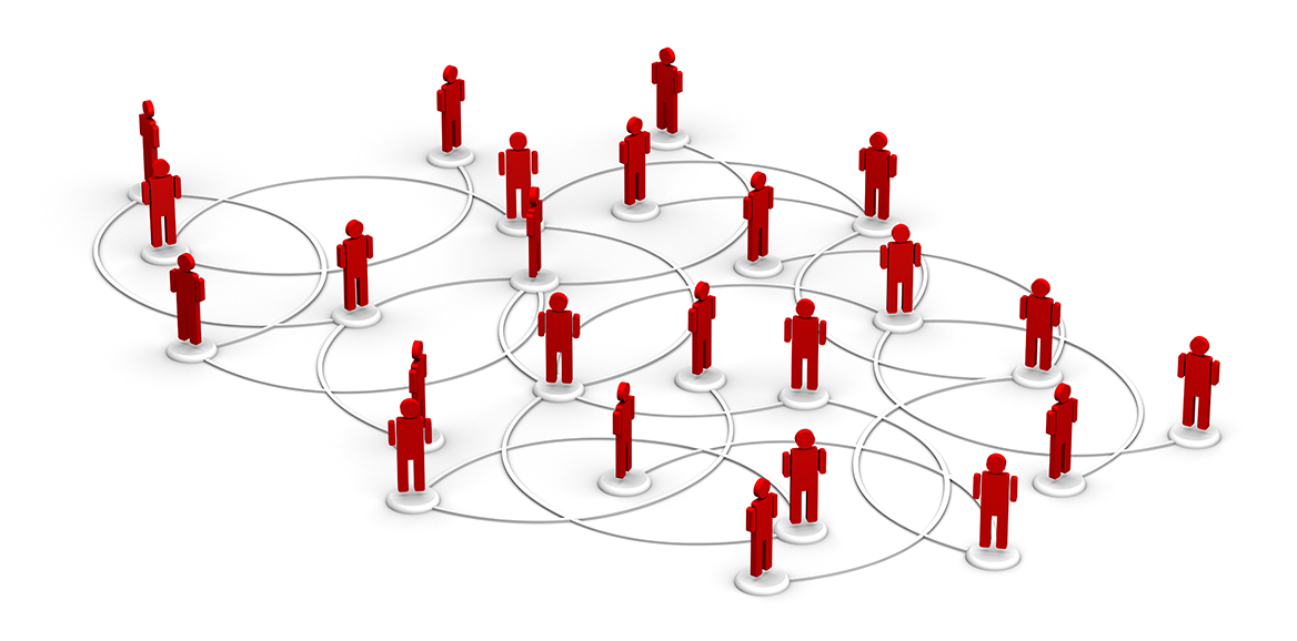 Graphic of a people network