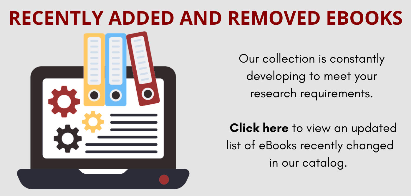 Recently Added and Removed eBooks