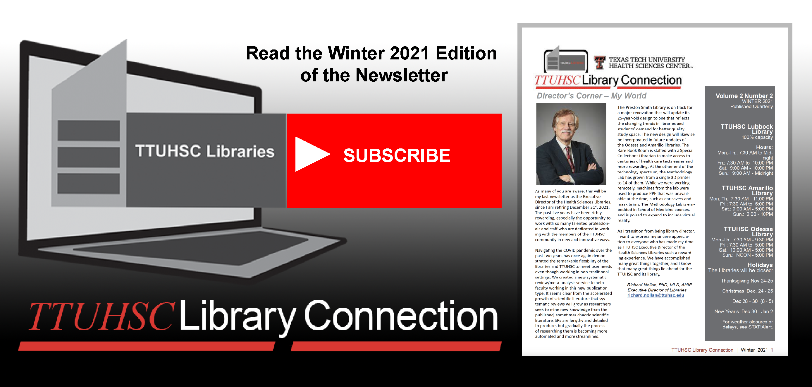 Read the newest edition of the library newsletter.