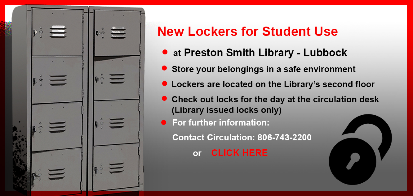 The TTUHSC libraries now have lockers for student use.