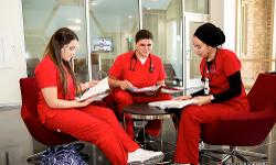 TTUHSC Nursing students sitting around a table