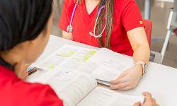 TTUHSC Nursing students studying in classroom