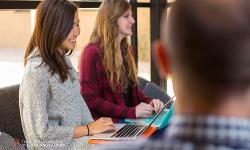 TTUHSC student on laptop