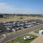 New parking lot near the Preston Smith Library, looking southwest (September 2017) 