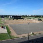 New parking lot near the Preston Smith Library, looking south (July 2017)