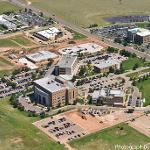 Campus aerial view, looking northeast (August 2017)