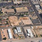 Campus aerial view, looking north (June 2017)