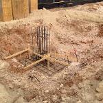 Preparation to pour concrete for footing (May 2017)