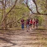 Medical students hiking in Lubbock
