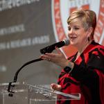 TTUHSC President Lori Rice-Spearman speaking at the Chancellor's awards