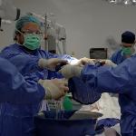 Tonya Lambert is prepped for the procedure