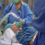 Tonya Lambert is prepped for the procedure