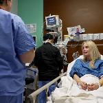 Tonya Lambert is prepped for the procedure