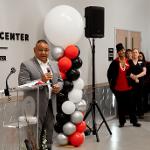 Combest Wellness Center Governing Board Member speaks at Combest Central ribbon cutting