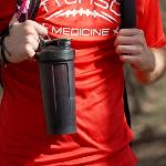 Emergency medicine student with water bottle