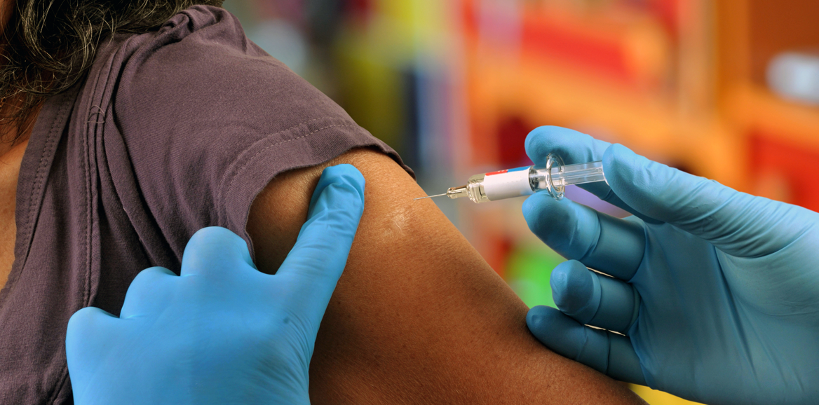 patient being given an immunization