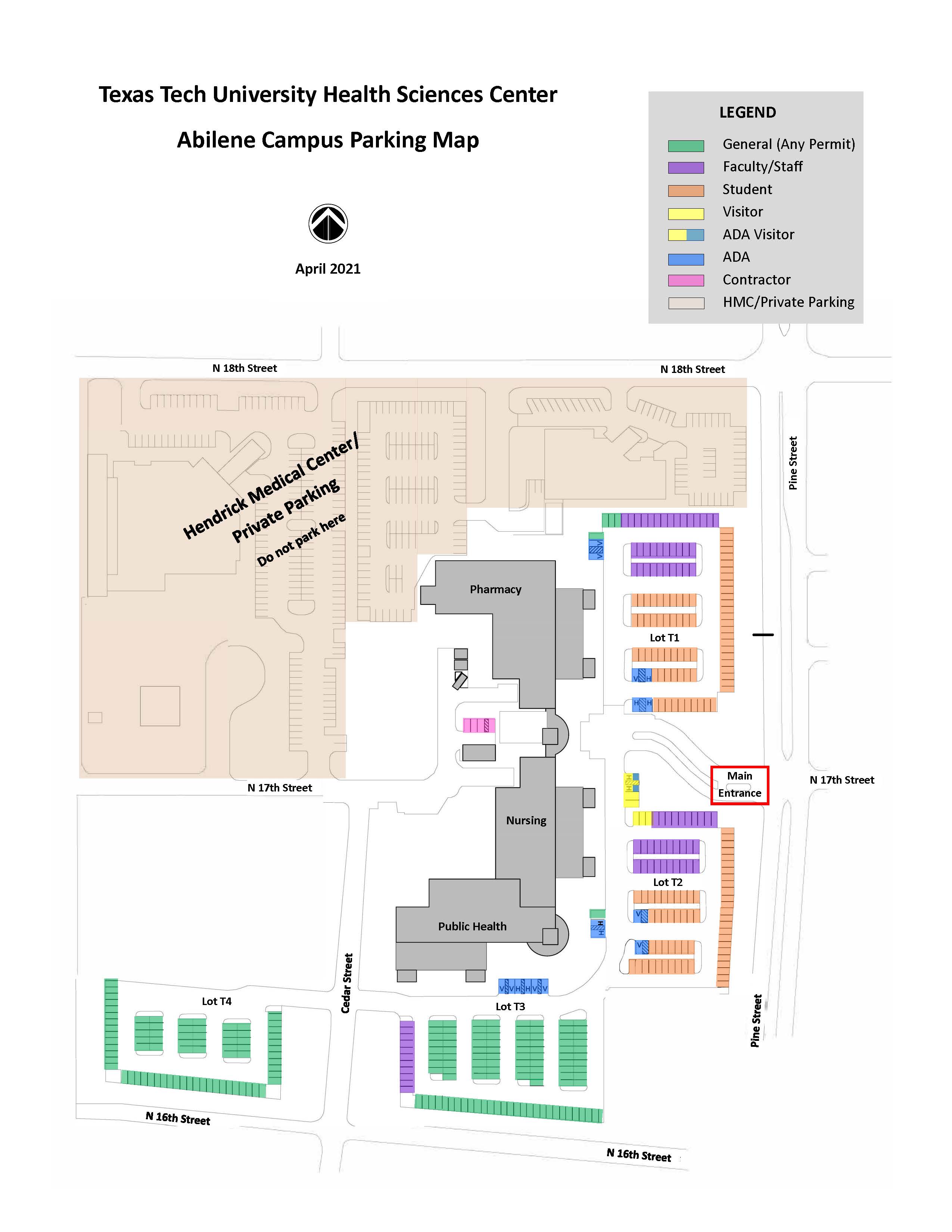 Campus Parking Map