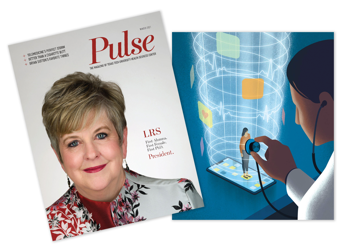 Pulse are with telehealth illustration