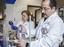 researchers working in a lab