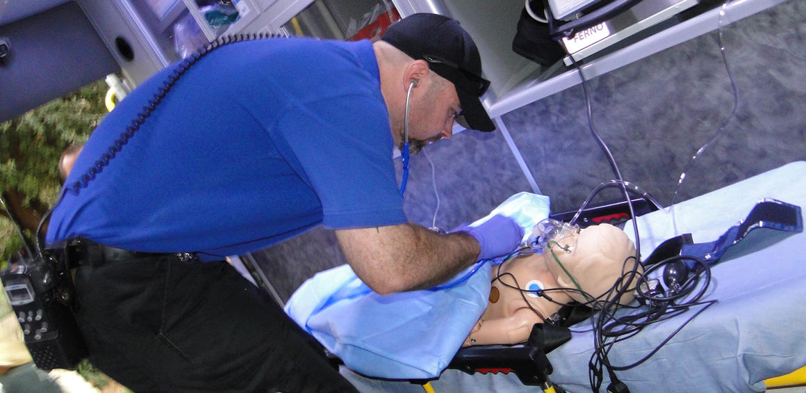 EMT in ambulance