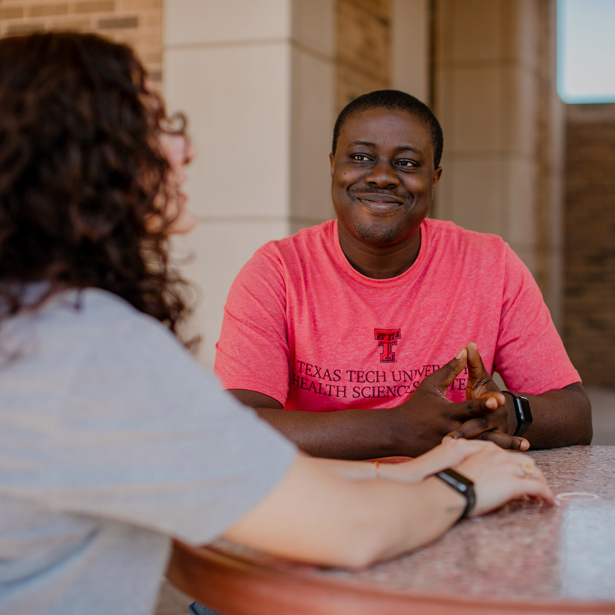 TTUHSC Abilene students sitting together smiling