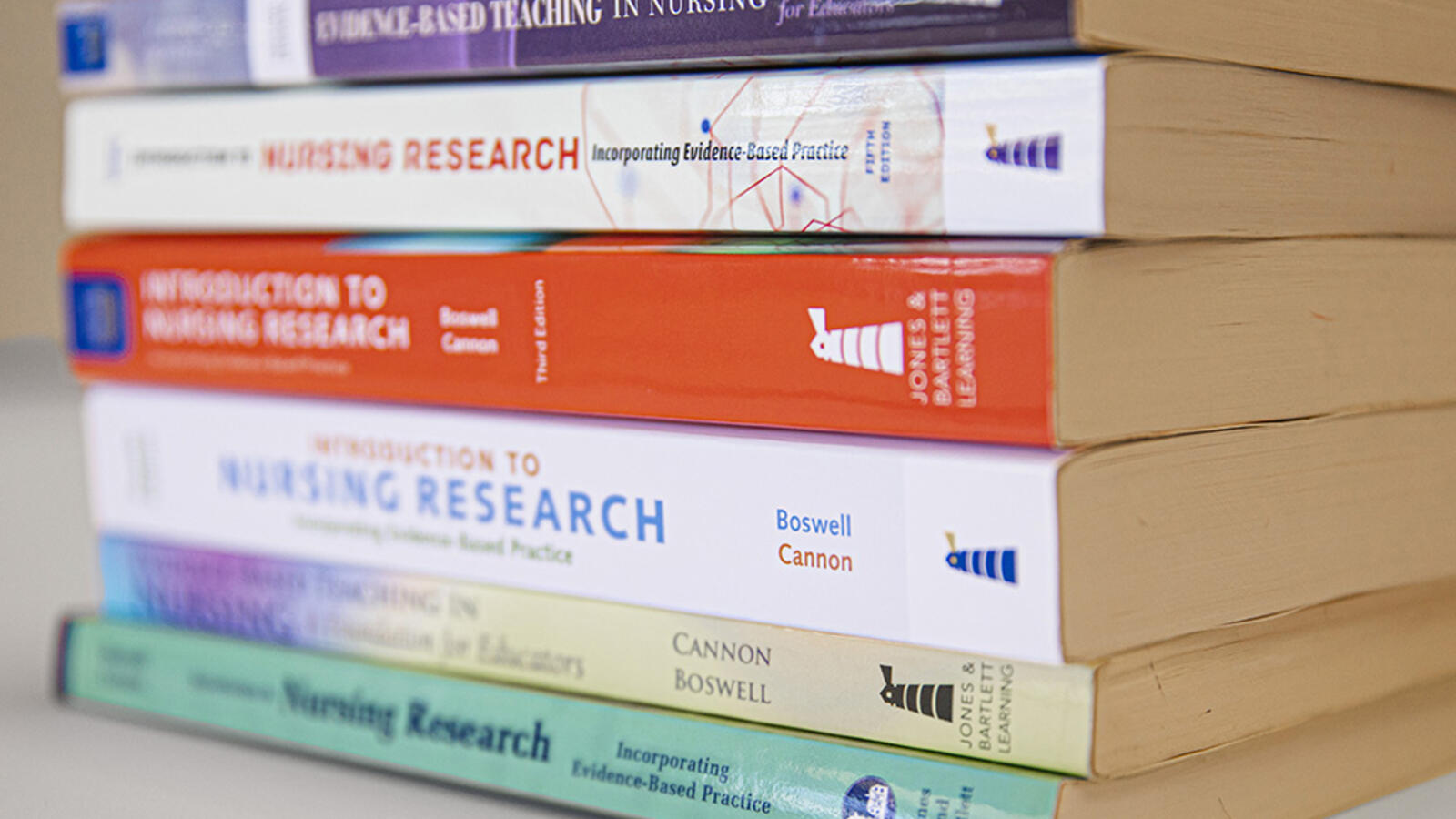 stacked books