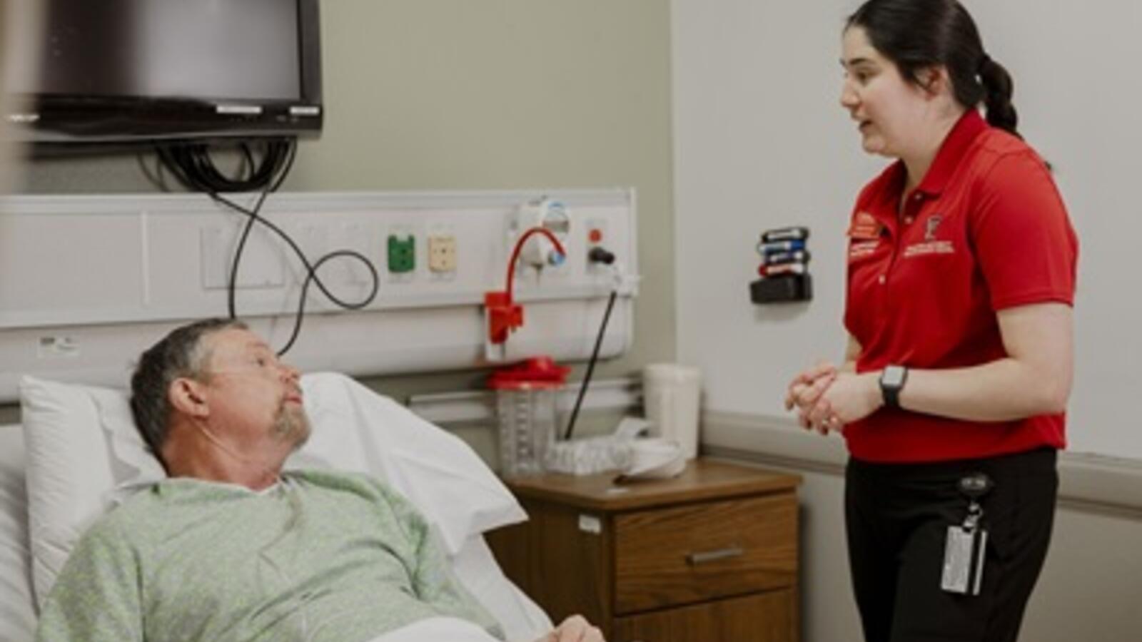 Physical therapist working with a patient