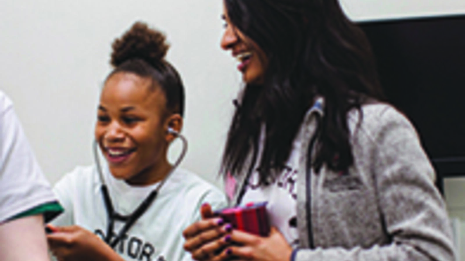 child learning during the "docs for a day" event