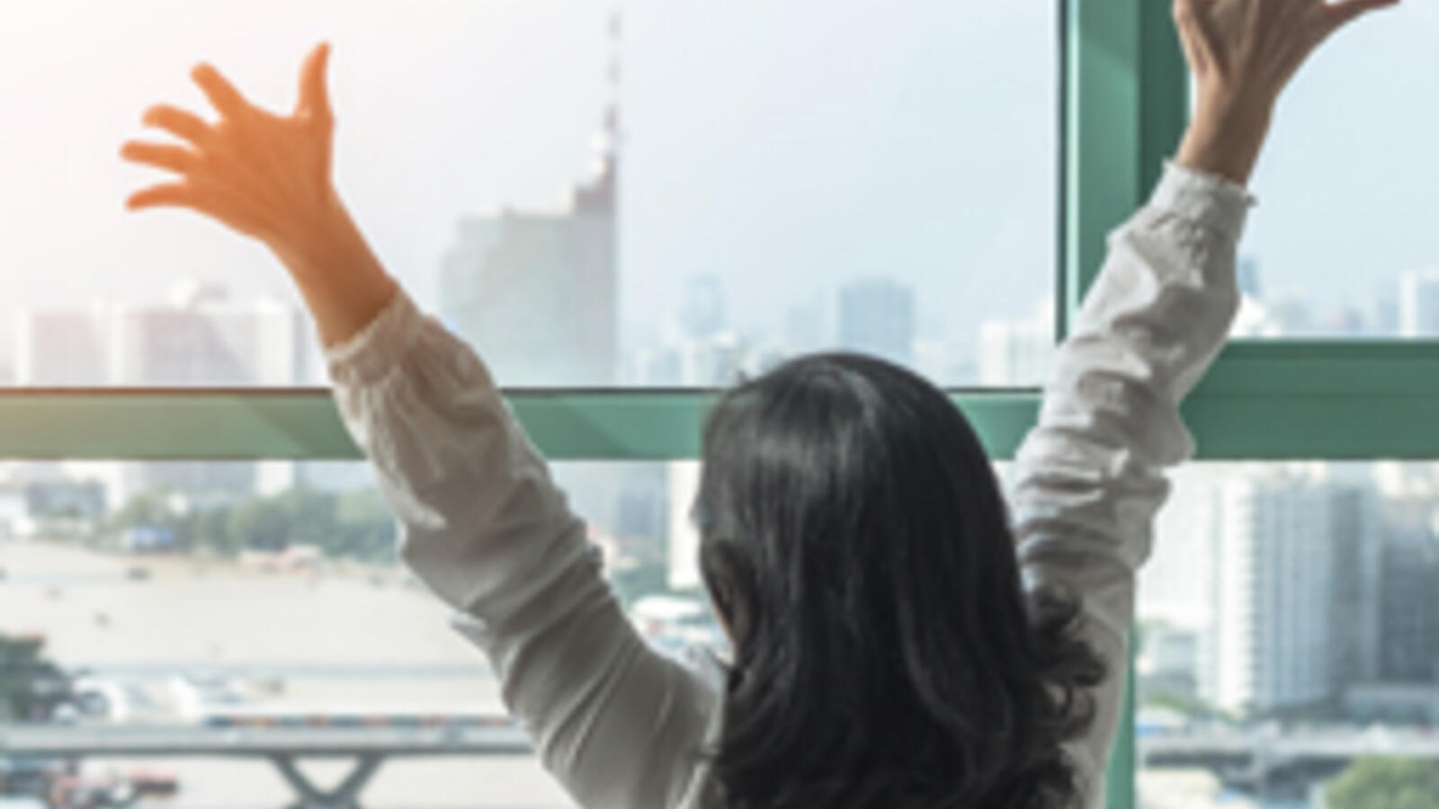 Mindset Concept, Success, hands up