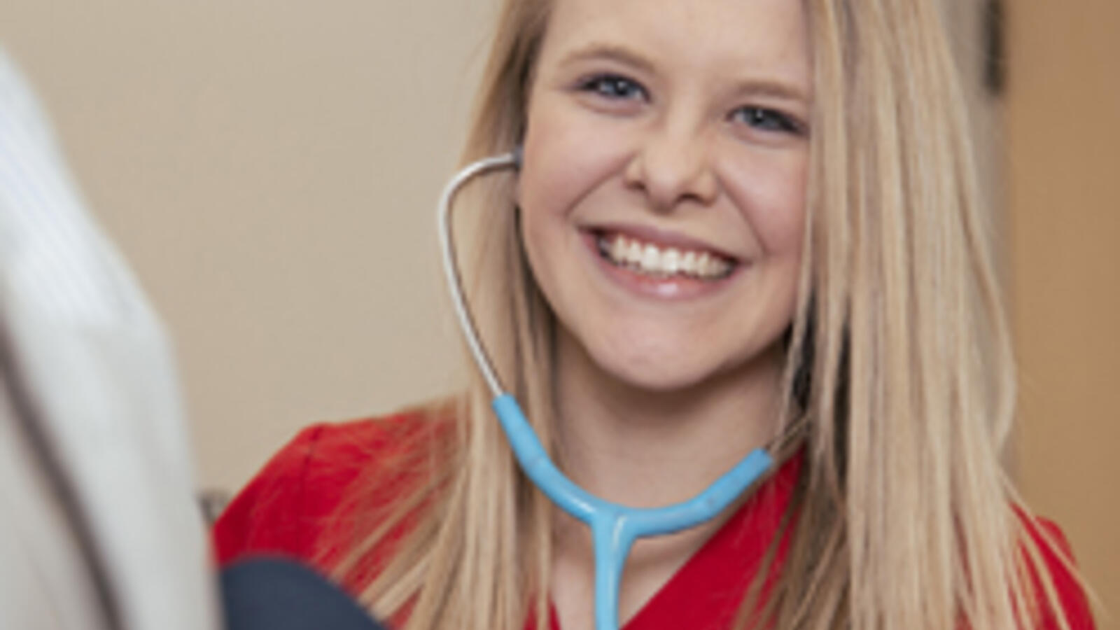 Nursing student Breanne in a training lab, what makes a great nurse?