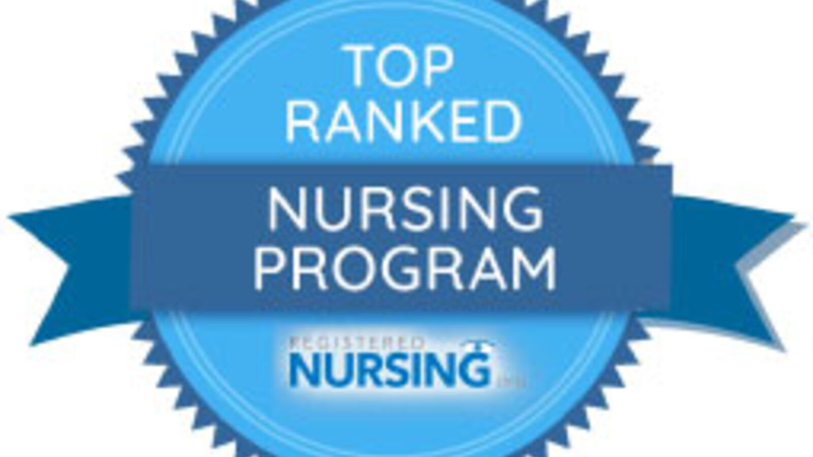 Badge that reads, "Top Ranked Nursing Program."