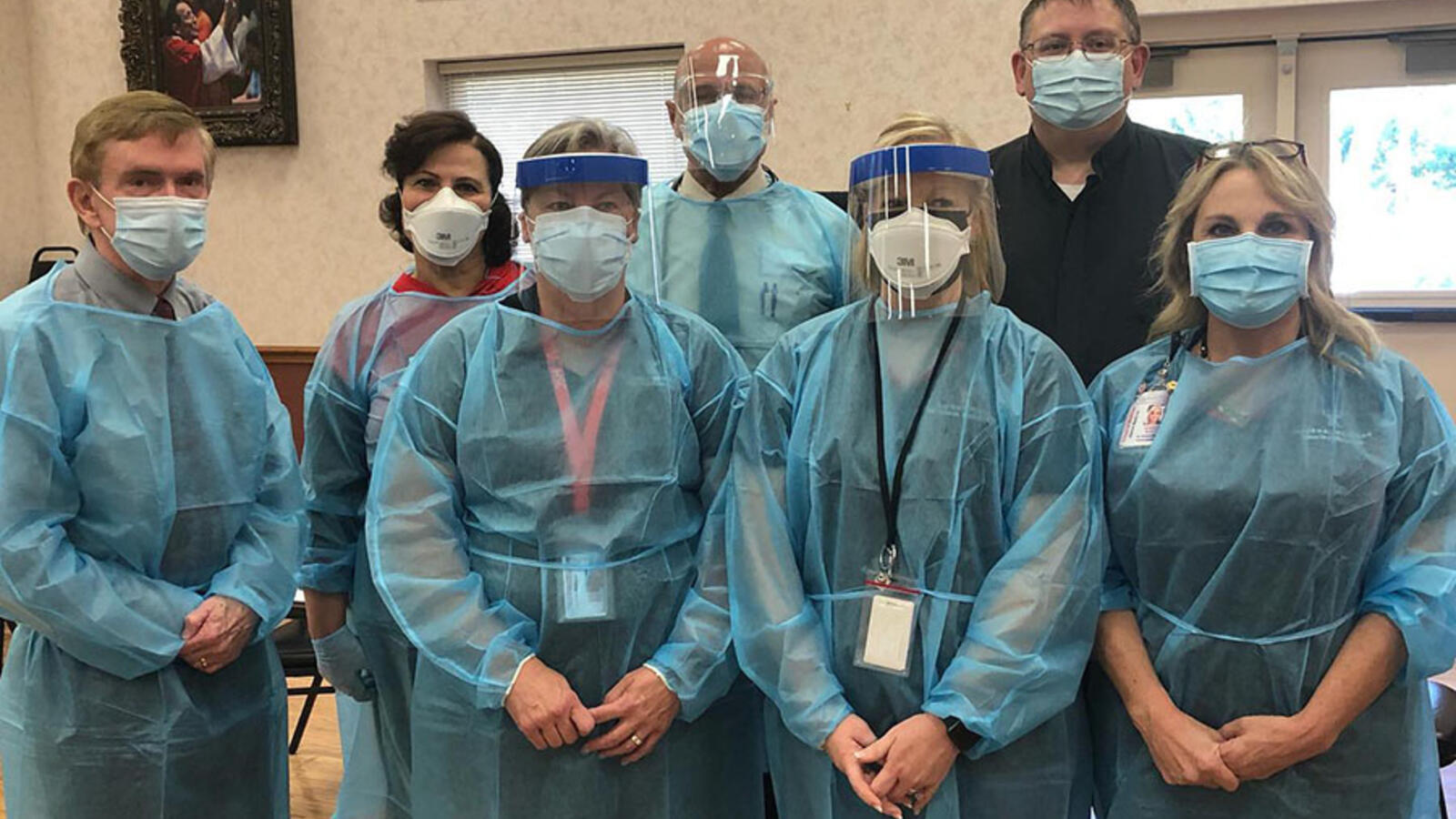 Texas Tech Physicians Internal Medicine team wearing PPE