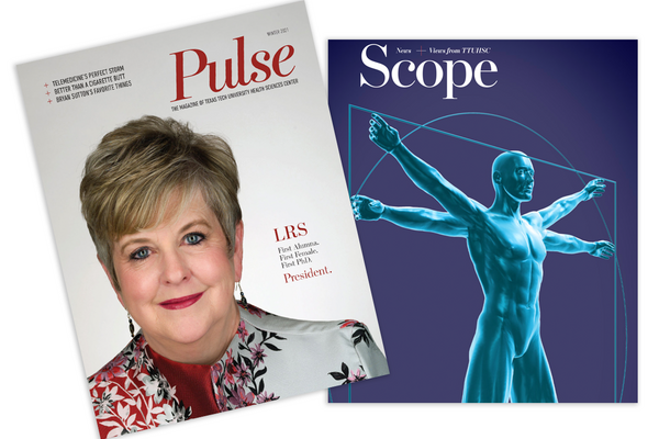Graphic thumbnail featuring a Pulse magazine coveron the left and a page featuring blue anatomical body silhouettes labeled "Scope" on the right.