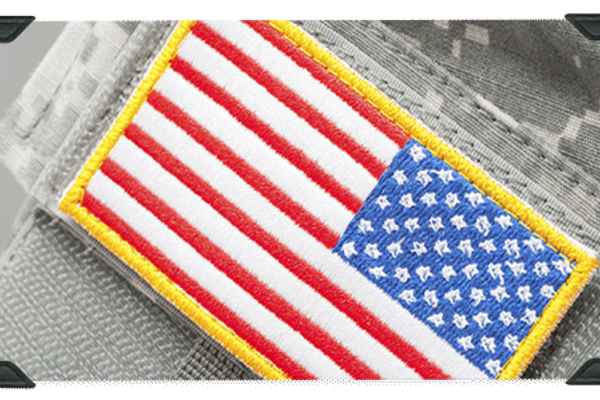 American flag patch for School of Nursing Programs for Military and Veterans 