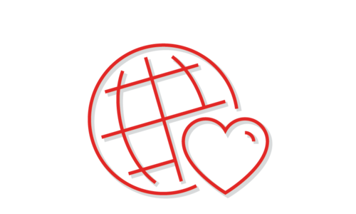 Our HSC Icon Make Your Mark with a drawing of a globe and a heart