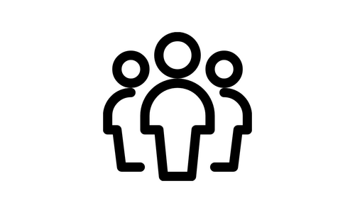 A group of black figure icons.