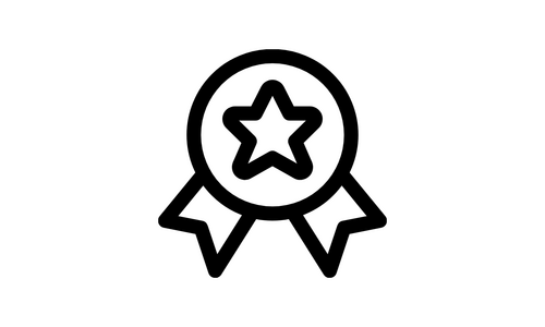 A black medal.