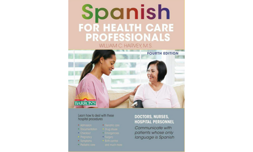 Book cover for Spanish for Healthcare Professionals (4th Edition) by William C. Harvey.