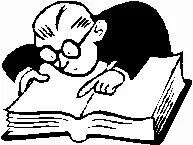 A man wearing a black long sleeve point at a book page.