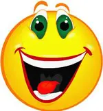 A yellow happy face.