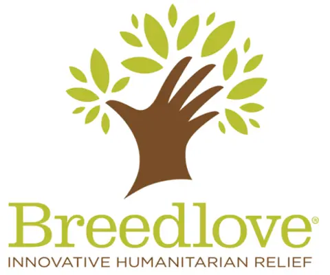 Breedlove Innovative Humanitarian Relief logo featuring a stylized brown tree with green leaves.