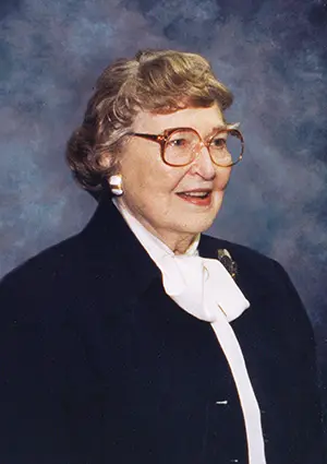 A portrait of Julia Jones Matthews, namesake of the Julia Jones Matthews School of Population and Public Health