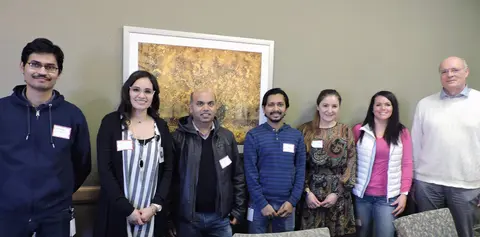 School of Pharmacy Post-Doctoral Association members gather for a group photo.
