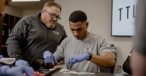 athletic training in a lab setting