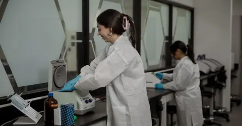 woman working in lab