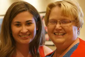 (From left) Norris Burns and Elaine Hillin, R.N., MSN, CNE